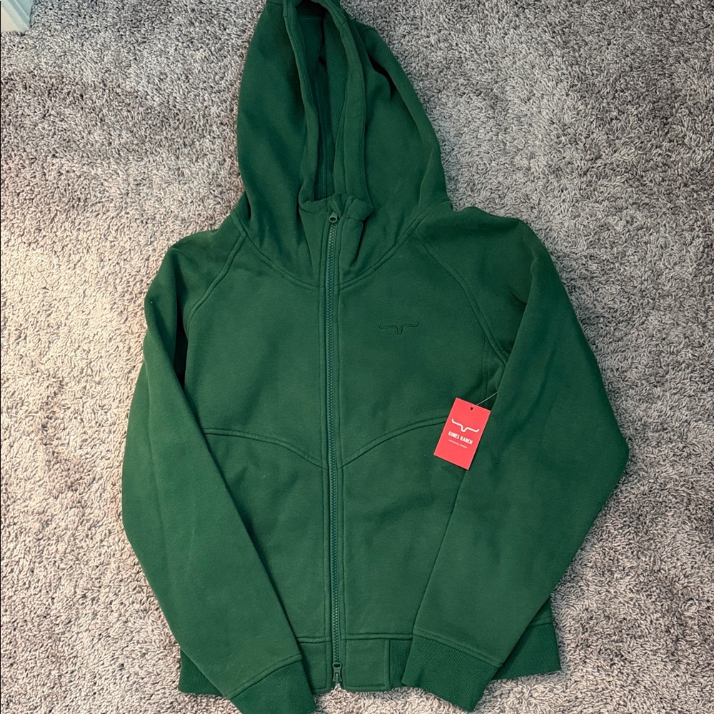 Kimes Ranch Forest Green Full-Zip Hooded Sweatshirt